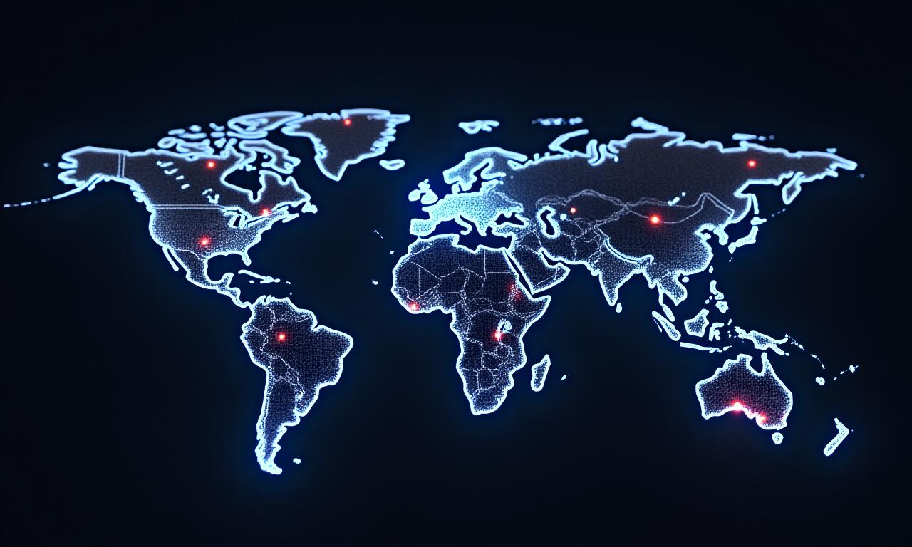 Global logistics network visualization with moving cargo